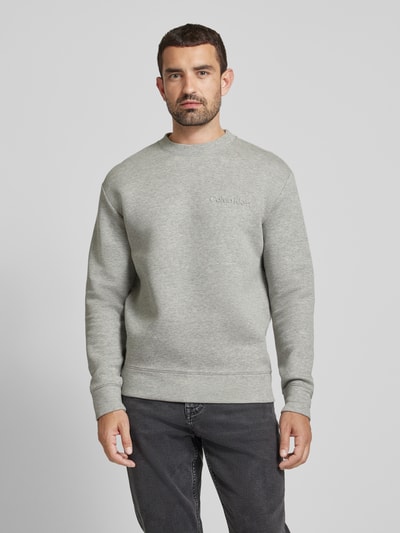 CK Calvin Klein Sweatshirt mit Label-Detail Modell 'SPACER' Kitt 4