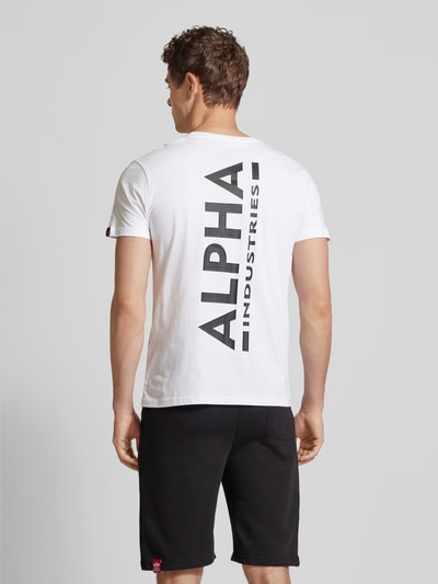 Alpha Industries T-shirt met labelprint Wit - 5