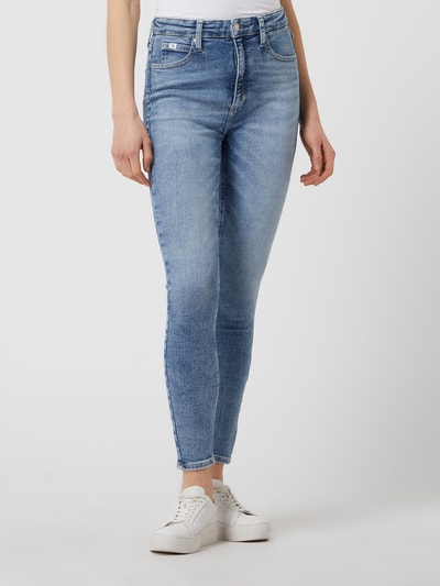 Calvin Klein Jeans Super skinny fit ankle cut jeans met stretch  Jeansblauw - 4