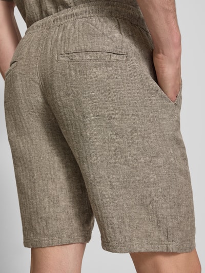 Redefined Rebel Shorts aus Leinen-Baumwoll-Mix Modell 'ORLANDO' Dunkelbraun 3