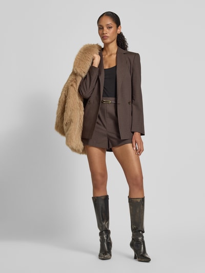 Jake*s Collection Bermudas mit Gürtel Dunkelbraun 1