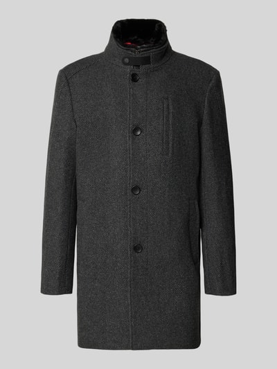 Cinque Regular fit lange jas met opstaande kraag, model 'Arsenal' Antraciet - 2