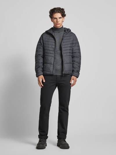 Jack & Jones Gewatteerd jack met capuchon, model 'ESTATE' Antraciet - 1