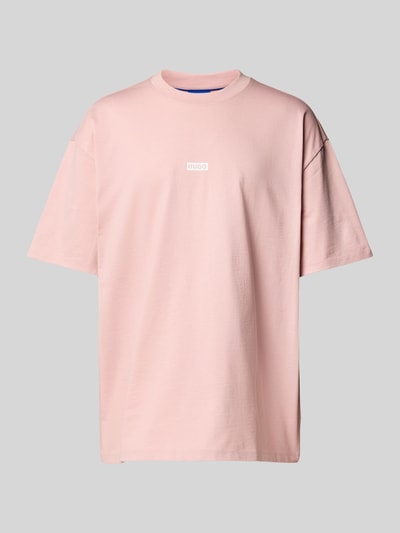 Hugo Blue T-Shirt mit Label-Print Modell 'Nalono' Rosa 2