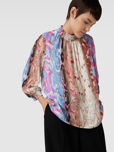 Marc Cain Blusenshirt mit Allover-Print Bleu 3