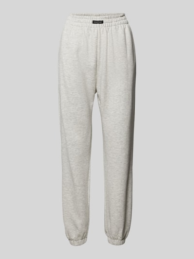 Karo Kauer Regular fit sweatpants met labeldetail Lichtgrijs - 2