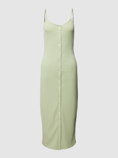 Vero Moda Knielanges Kleid mit Knopfleiste Modell 'MADDYBABA' Hellgruen 2