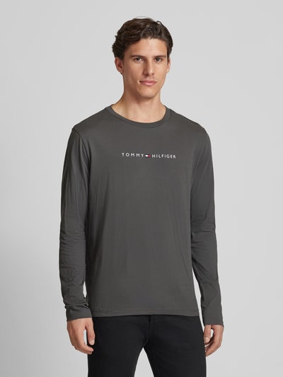 Tommy Hilfiger Longsleeve mit Label-Print Dunkelgrau 4