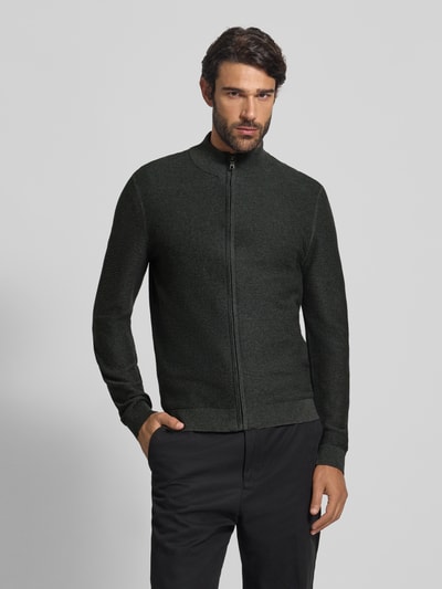 OLYMP Level Five Strickjacke mit Strukturmuster Anthrazit 4