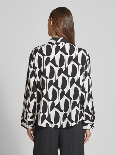 OPUS Overhemdblouse van Viscosemix met Overhemdkraag Model 'Fetro' Zwart - 5