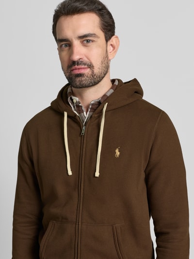 Polo Ralph Lauren Bluza rozpinana z kapturem Ciemnobrązowy 3