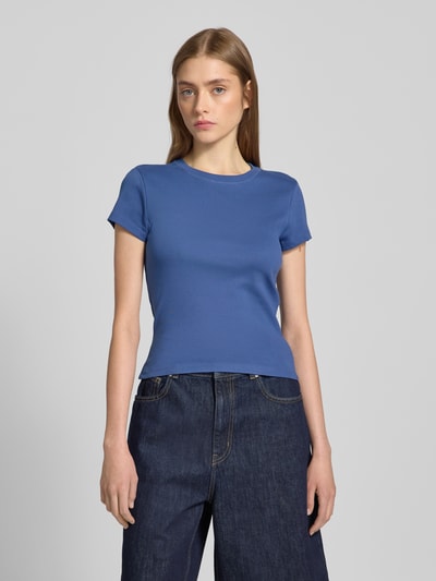 Review T-Shirt mit Rundhalsausschnitt Rauchblau 4