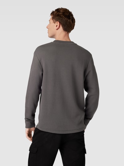 Calvin Klein Jeans Longsleeve in Waffelstruktur Modell 'ARCHIVAL' Anthrazit 5