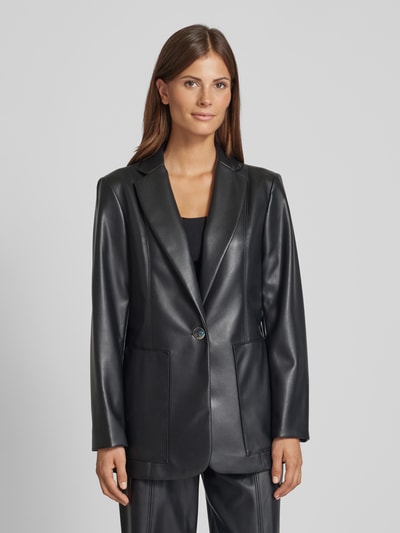 ARMANI EXCHANGE Blazer in leerlook met knoopsluiting Zwart - 4