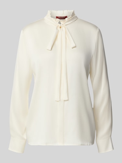 Max Mara Studio Regular Fit Bluse aus Seiden-Mix Modell 'GILLES' Offwhite 2