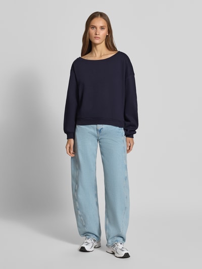 ONLY Loose Fit Sweatshirt aus Baumwoll-Mix Modell 'RHINA' Marine 1