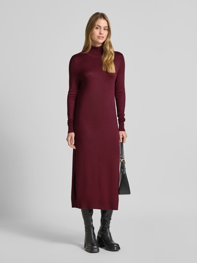 Christian Berg Woman Sukienka z dzianiny z mieszanki wiskozy z rolowanym kołnierzem Bordowy 1