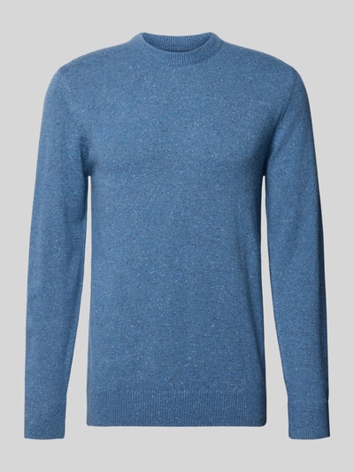 Barbour Pullover aus Woll-Seide-Mix mit Rundhalsausschnitt Modell 'TISBURY' Hellblau 1