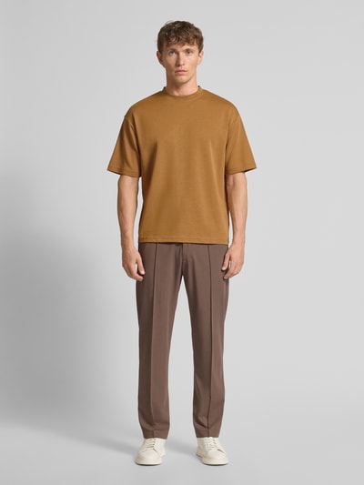 SELECTED HOMME Oversized T-shirt van katoenmix, model 'OSCAR' Messing - 1