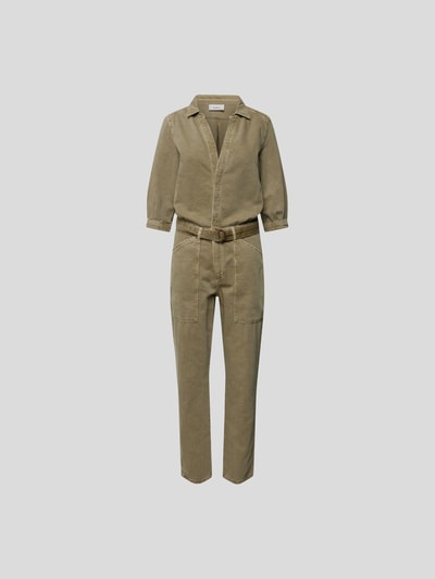 Ba&sh Jumpsuit mit Leinen-Anteil Olivgrün 2