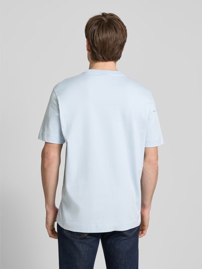 Emporio Armani T-Shirt mit Label-Stitching Hellblau 5