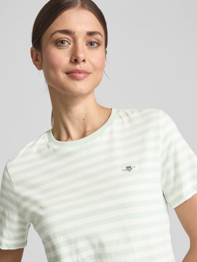 Gant T-Shirt mit Label-Stitching Mint 3