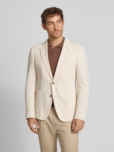JOOP! Collection Slim Fit 2-Knopf-Sakko mit Eingrifftaschen Modell 'Hoverst' Offwhite 4