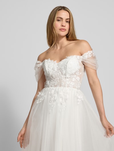 LUXUAR FASHION Brautkleid mit Herz-Ausschnitt Offwhite 3
