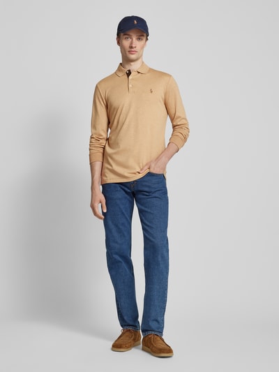 Polo Ralph Lauren Poloshirt mit Label-Stitching Camel 1