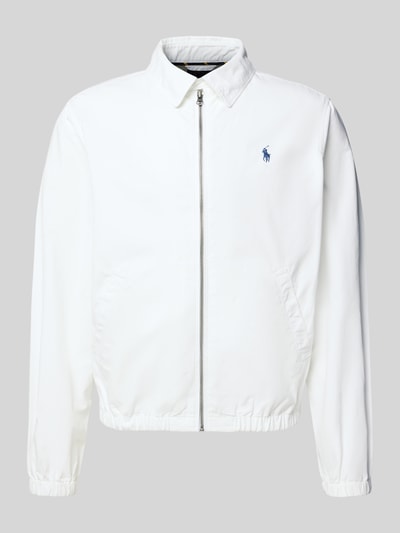 Produktfoto, Regular Fit Blouson aus reiner Baumwolle von Polo Ralph Lauren, Optik: Unifarben, Umlegekragen, Reißverschluss, Logo-Detail, Langarm, elastischer Ärmel- und Rumpfabschluss, seitliche Eingrifftaschen, Material: reine Baumwolle