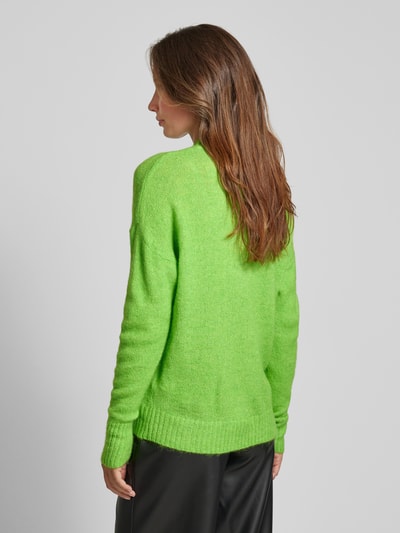 ICHI Gebreide pullover met opstaande kraag, model 'Kamara' Groen - 5