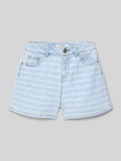 Garcia Jeansshorts im Destroyed-Look mit Label-Detail Hellblau 1