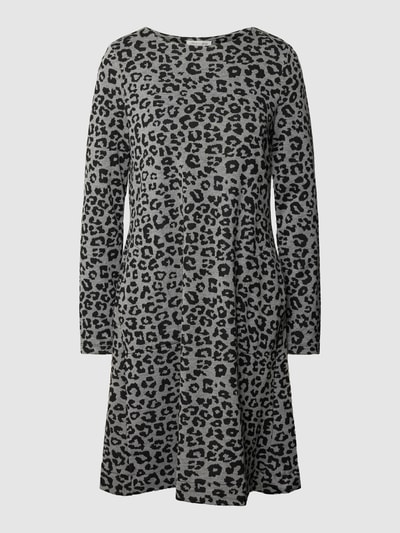 Christian Berg Woman Midikleid mit Animal-Print Black 1