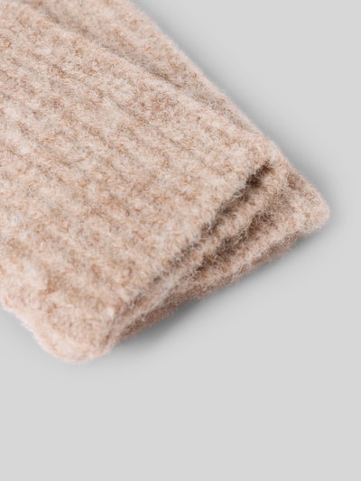 Jake*s Casual Vingerloze handschoenen in geribbelde look Leem - 2