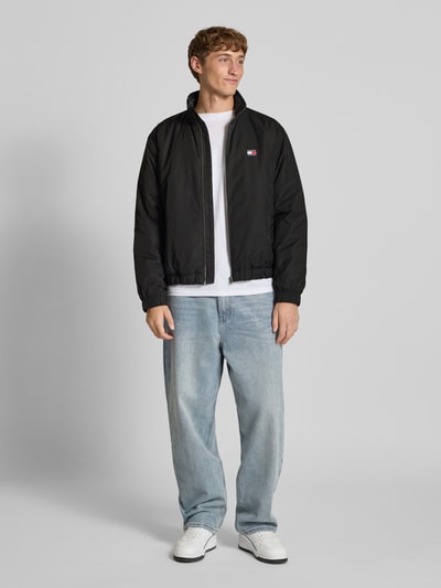 Tommy Jeans Regular fit bomberjack met opstaande kraag Zwart - 1