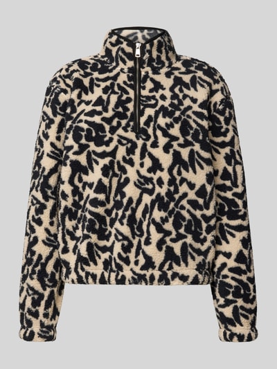 Only Regular fit schipperstrui met all-over motief, model 'NEW DALLAS' Metallic zwart - 2