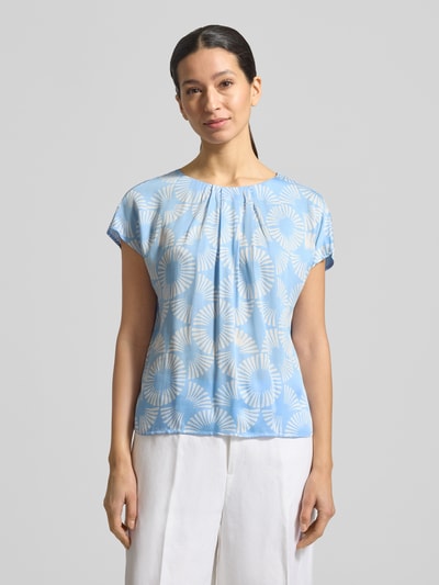 MORE & MORE Blusenshirt aus Viskose mit Rundhalsausschnitt Hellblau 4