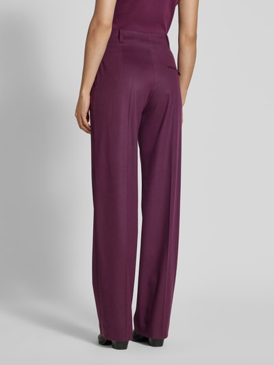 HUGO Pantalon met steekzakken opzij, model 'Hulana' Aubergine - 5