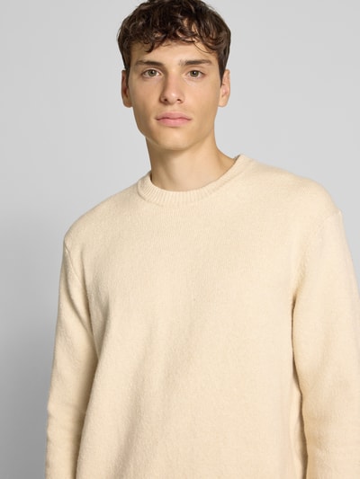 Only & Sons Relaxed Fit Pullover aus Baumwoll-Mix mit Woll-Anteil Modell 'JAMES' Offwhite 3