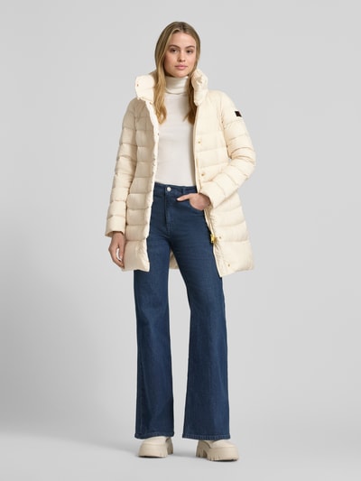 Peuterey Gewatteerde lange jas met opstaande kraag, model 'SOBCHAK' Wit - 1