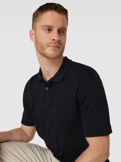 Marc O'Polo Regular Fit Poloshirt mit kurzer Knopfleiste Black 3
