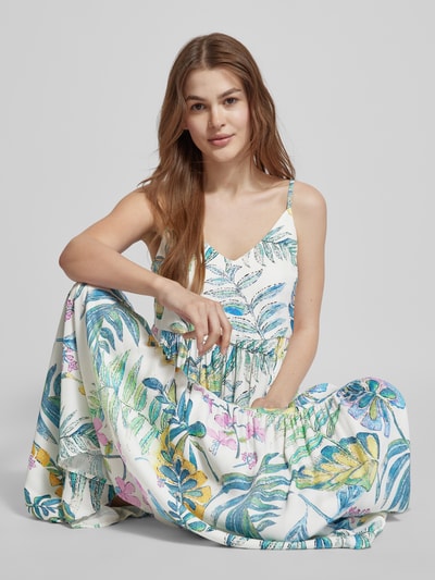 More & More Długa sukienka z wiskozy w kwiatowy wzór Jasnofioletowy 3