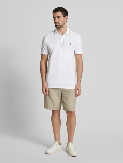PAUL SMITH Regular Fit Poloshirt mit Motiv-Badge Offwhite 1
