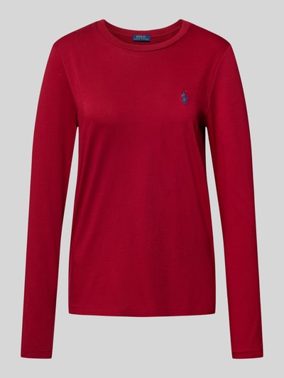 Polo Ralph Lauren Shirt met lange mouwen en labelstitching Donkerrood - 2