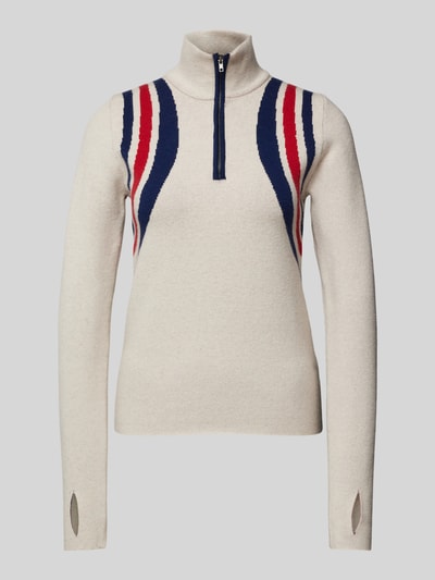 TheJoggConcept Gebreide pullover met opstaande kraag, model 'OLGA' Beige - 2