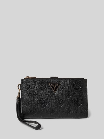 Guess Portfel z detalem z logo model ‘CRESIDIA’ Czarny 1