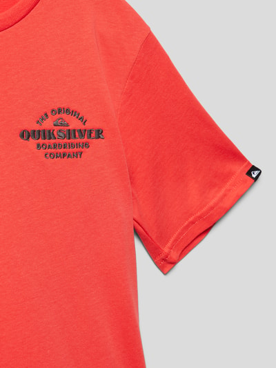 Quiksilver T-shirt z wyhaftowanym logo model ‘TRADESMITH’ Czerwony 2