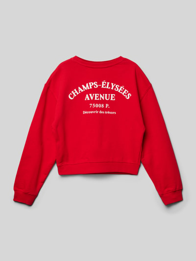 Mango Sweatshirt mit Statement-Stitching Modell 'champs' Rot 3