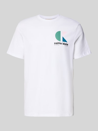Calvin Klein Jeans T-shirt met labelprint Wit - 2
