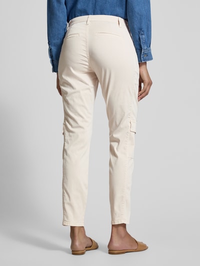 monari Slim fit cargobroek met tunnelkoord Beige - 5